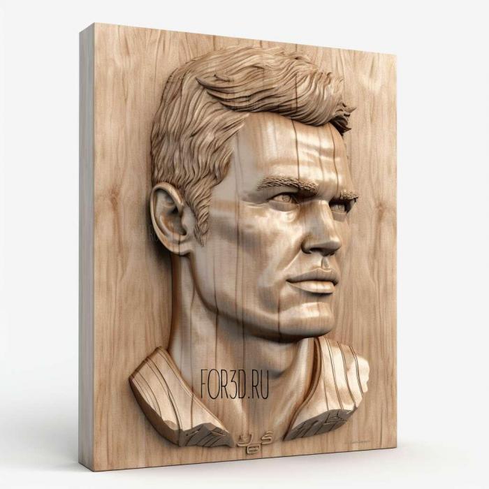 Tom Brady 3 stl model for CNC